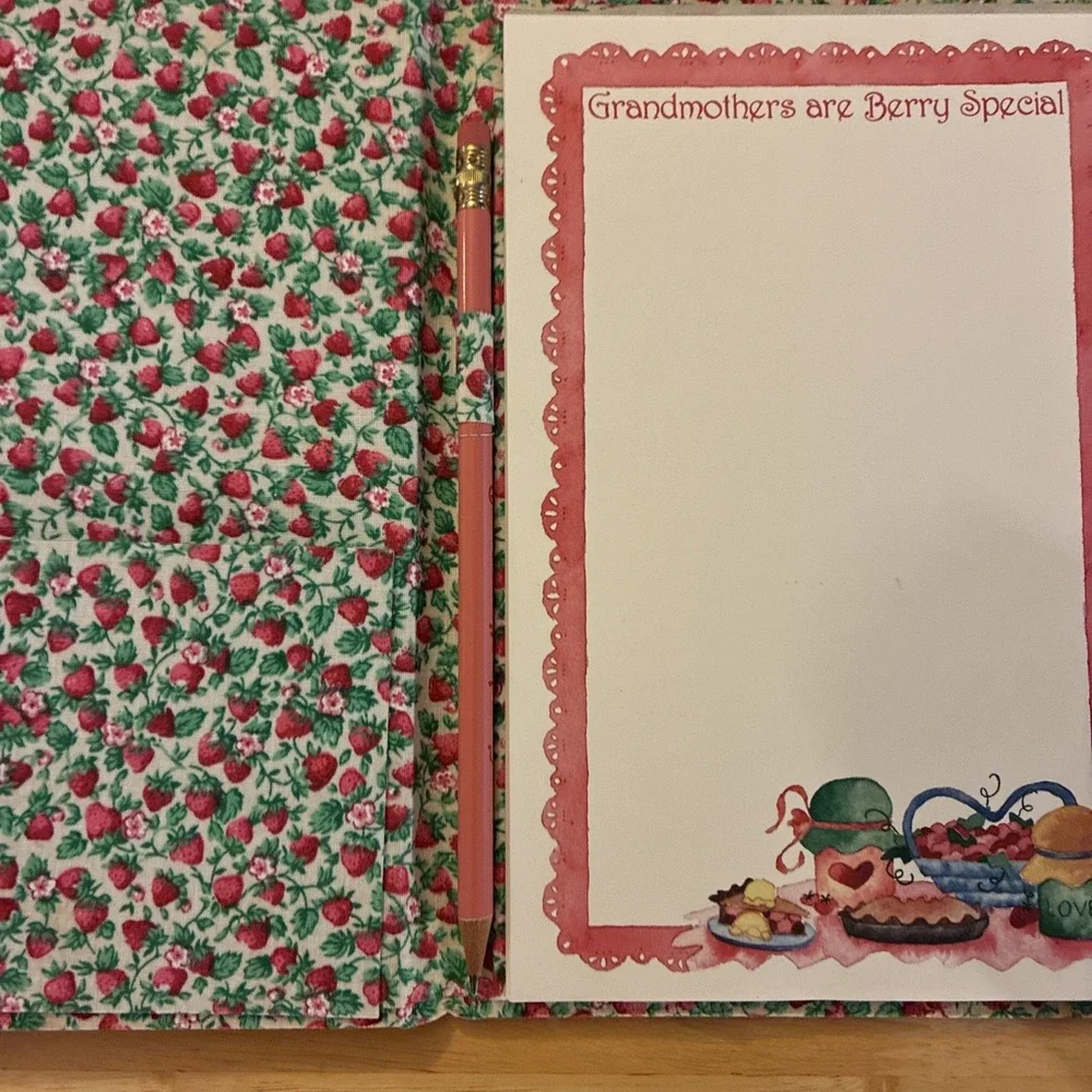 Grandmothers Are Berry Special Fabric Notebook With Notepad Cottage Core